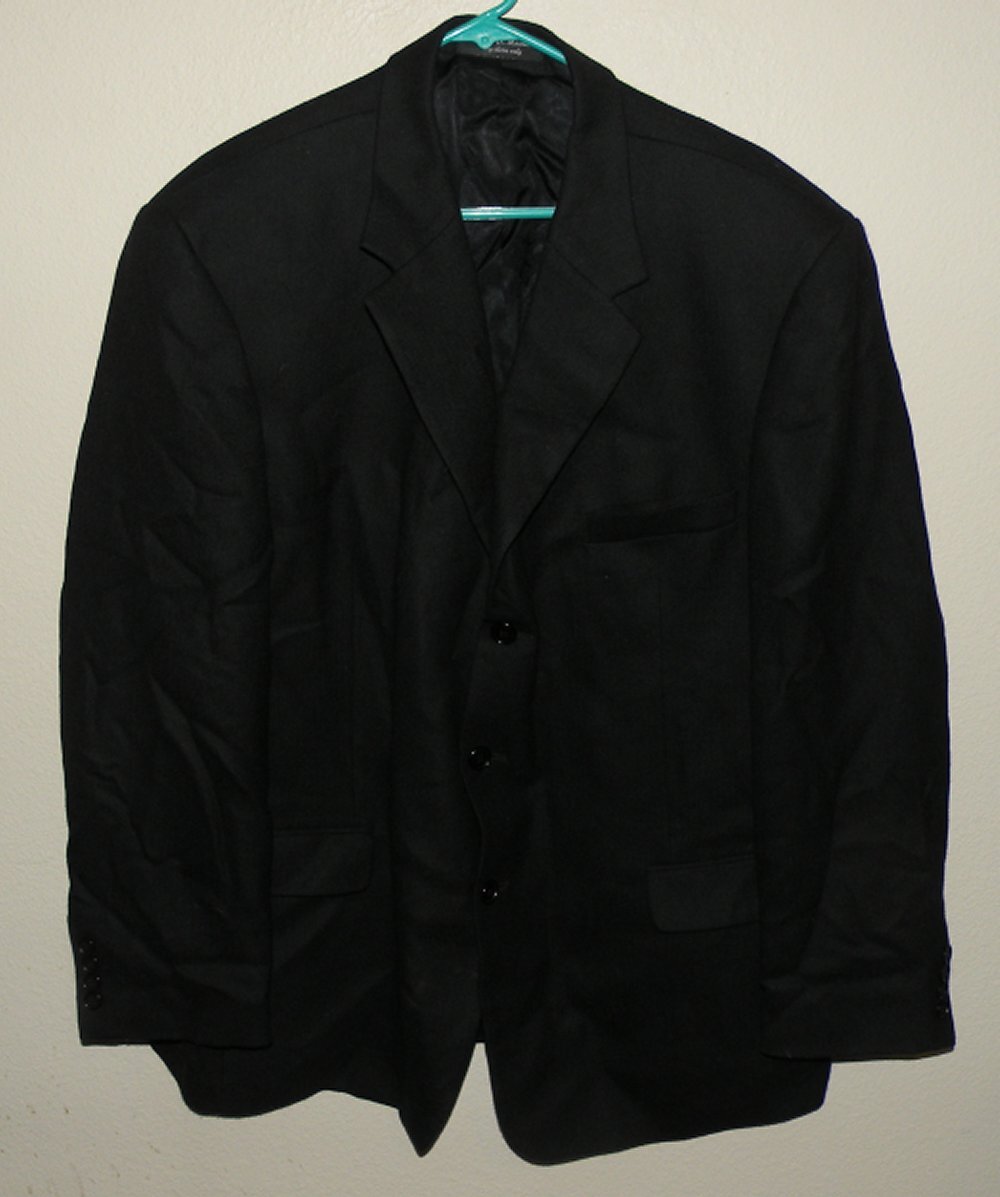 Gianfranco Ruffini Italy Men’s 48R Blazer Sport Coat Black Lambswool Cashmere